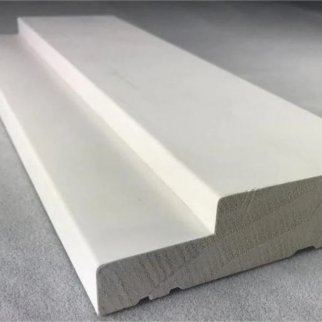 Molduras de portas de madeira revestidas de gesso branco de super alta qualidade para portas