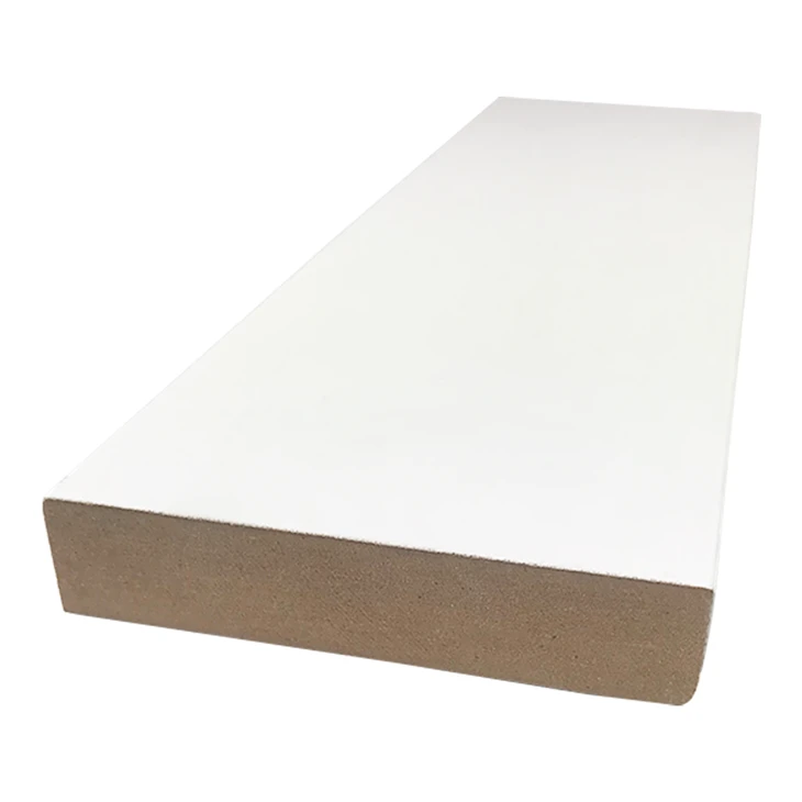 Placas de base de molduras de madeira FJ revestidas com gesso branco de alta qualidade para o piso