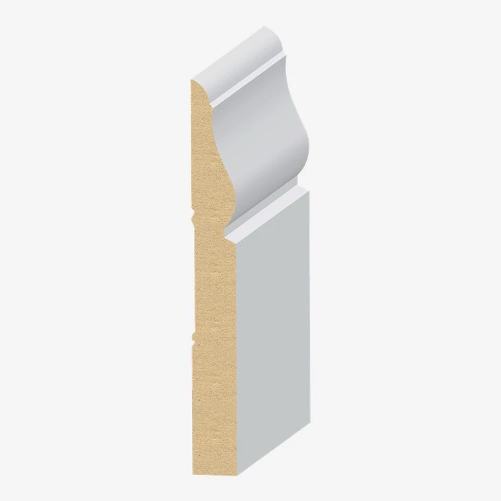 Moldura de base de MDF com primer branco